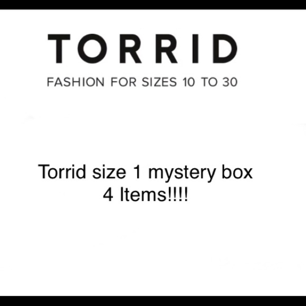 All Torrid Size 1 mystery box! 4 items!!